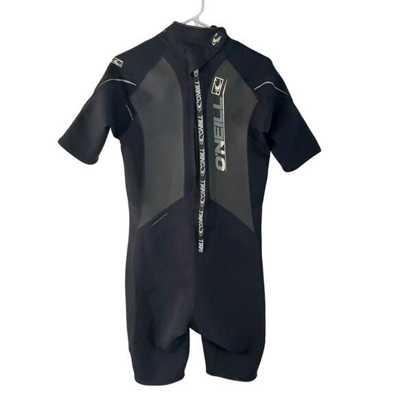 O'NEILL! SUPER COOL SHORTY FRONT ZIP NEOPRENE WETSUIT, BLACK & GRAY, HOT! SZ XL - Picture 2 of 13